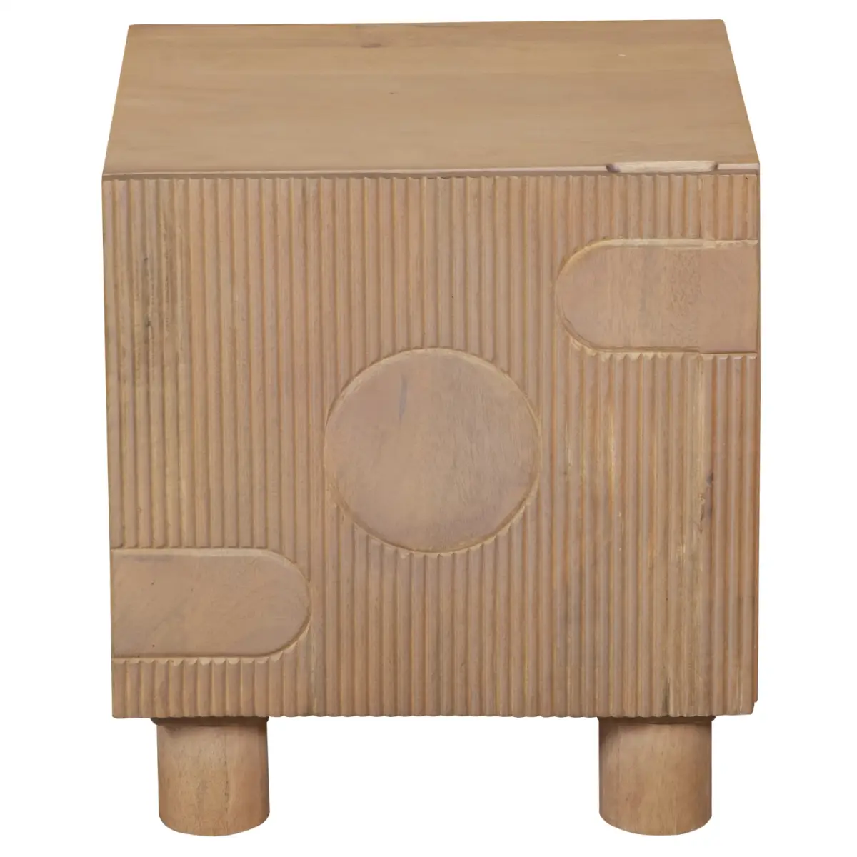 Indian Hub Austin Solid Wood Bedside Table - Bedside Table