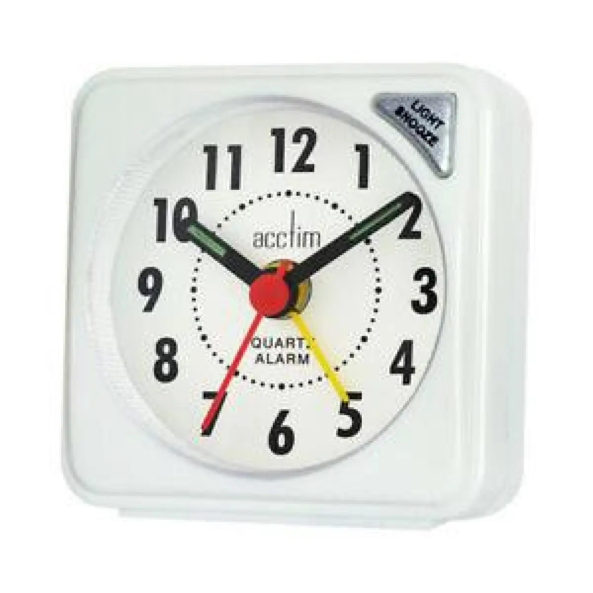 Acctim Acctim Ingot Quartz Travel Alarm Clock Light & Snooze White 25/738WBX8 - Clock