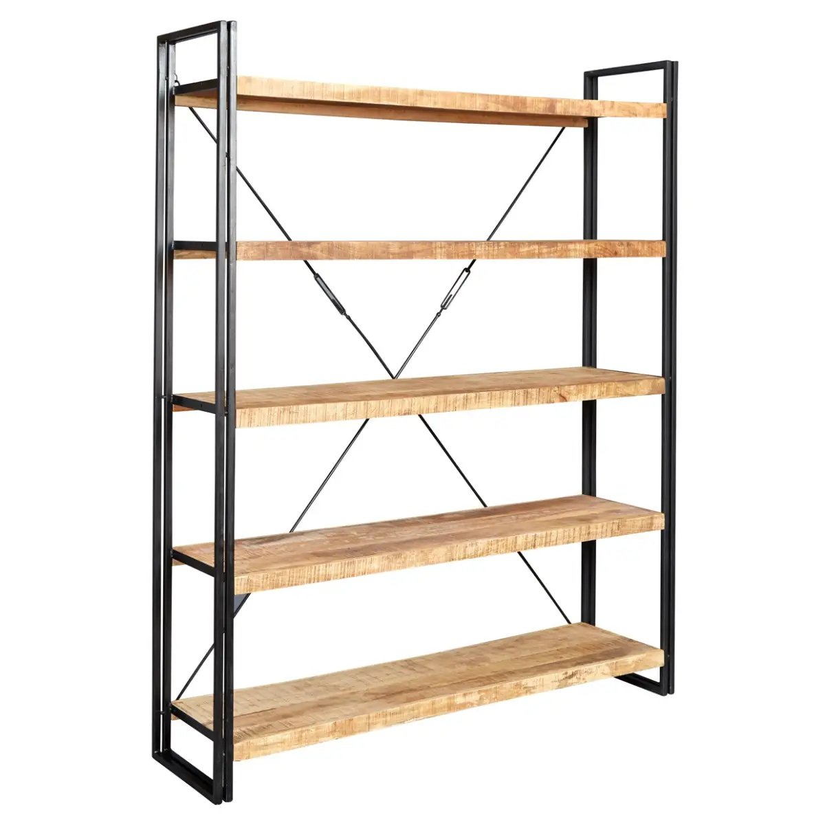 Indian Hub Cosmo Industrial Large Open Bookcase - Bookcase