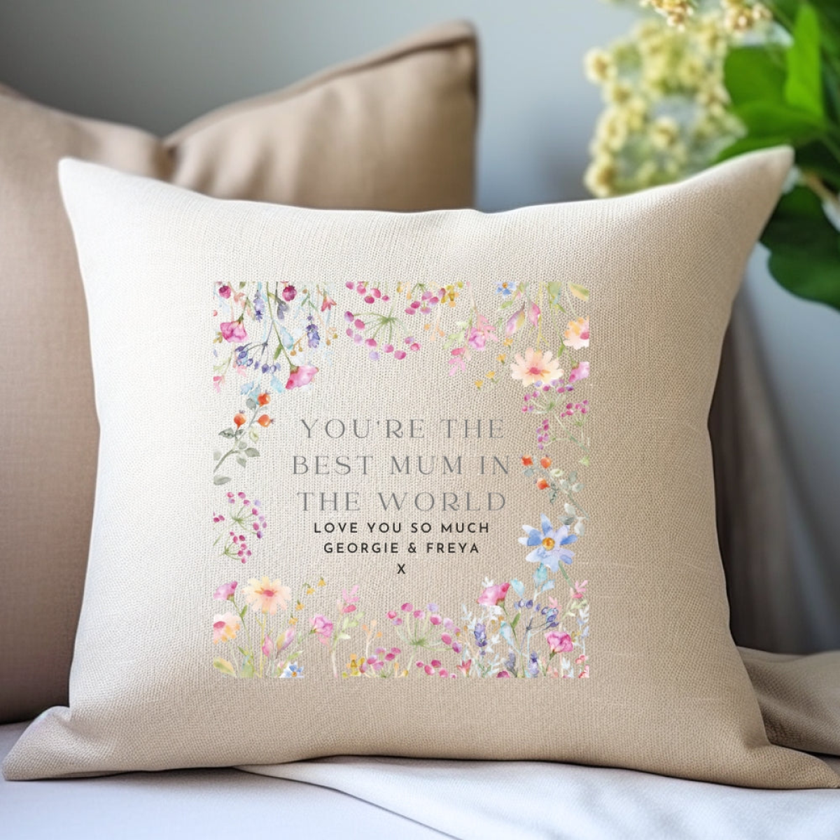 Personalised Best Mum Cushion | Birthday Gift for Mum - from Aye Do Gifts