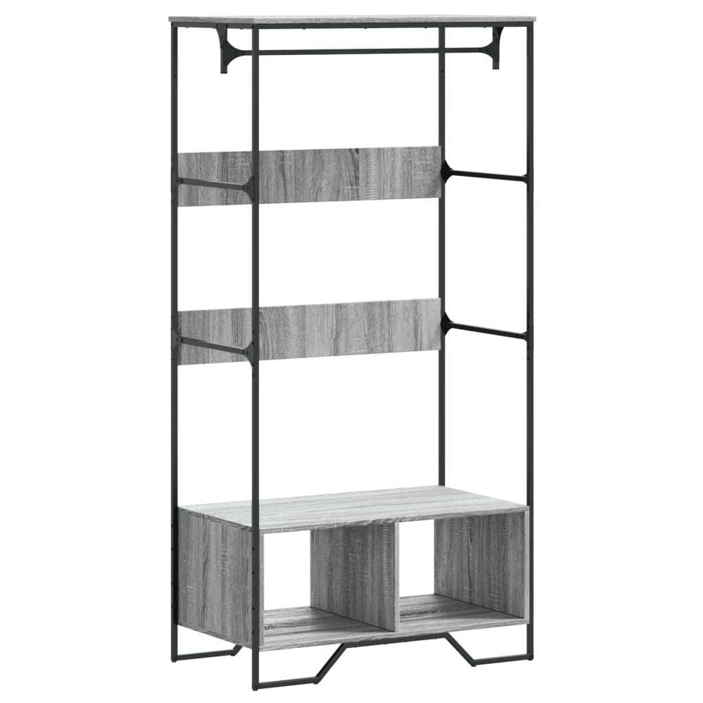 vidaXL Wardrobe Black 90x50x180 cm Engineered Wood by vidaXL