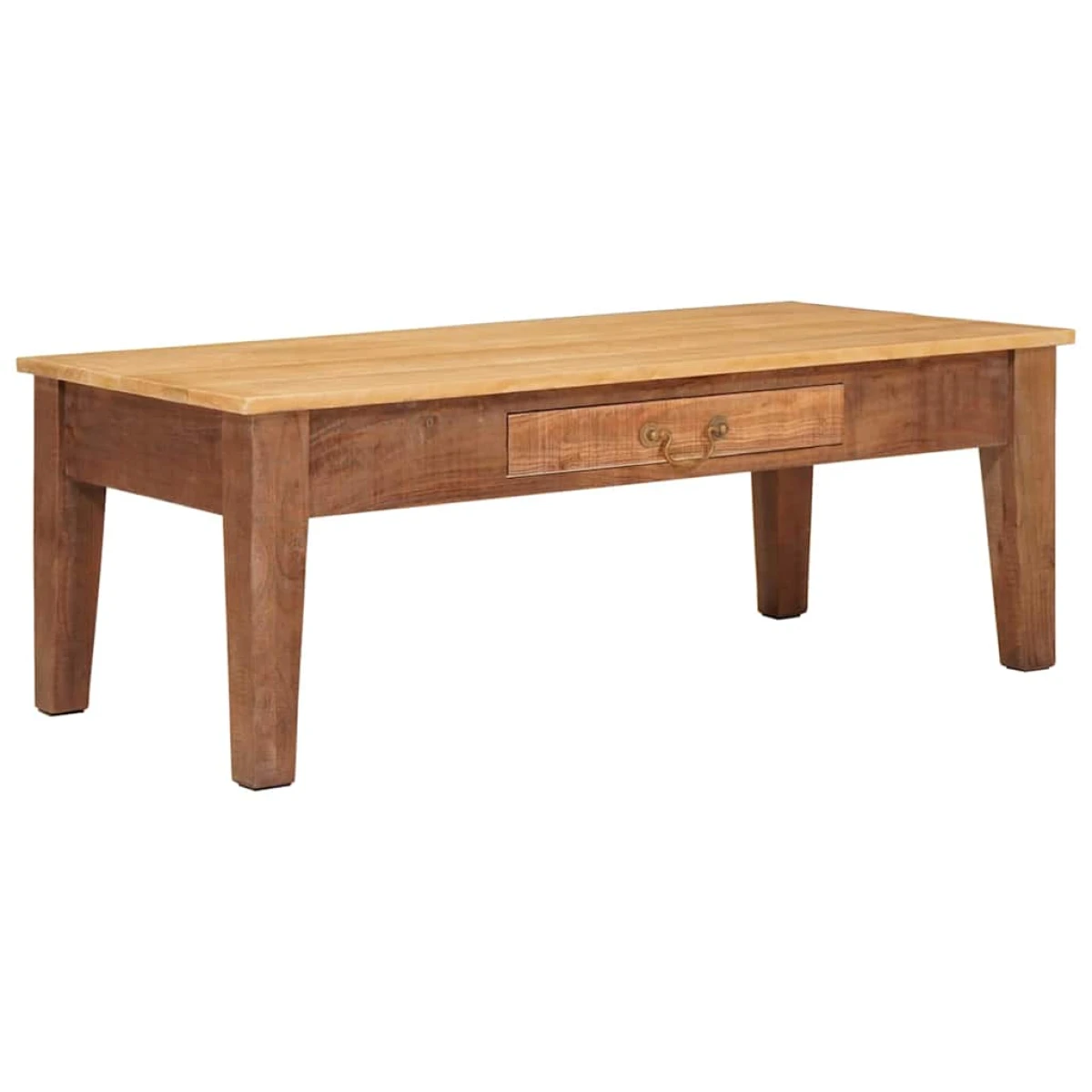 vidaXL VidaXL Coffee Table 110 x 55 x 40 cm Solid Mango Wood With Drawer Living Room Decor - Coffee Table