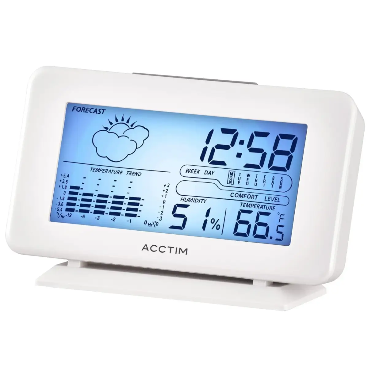 Acctim Acctim Vega Digital Weather station White Alarm Clock 16082 - Clock