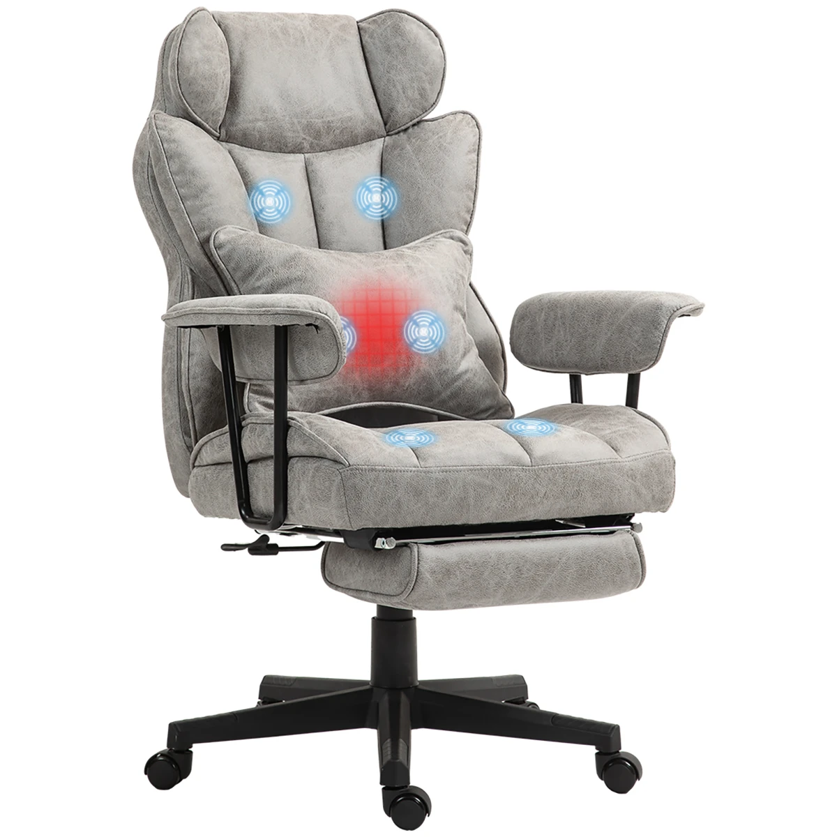 HOMCOM Massage Office Chair Compact Heated Recliner by HOMCOM