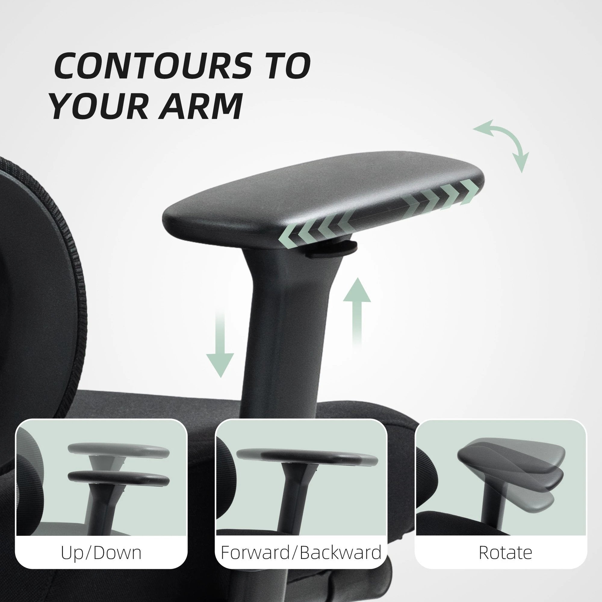 HOMCOM Ergonomic Office Chair, Recliner Computer Chair with Footrest, Black - Office Chair