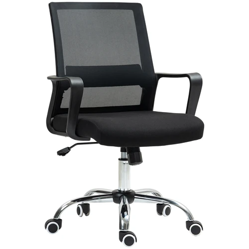 Vinsetto Mesh Office Chair Desk Chair w/ Swivel Seat Adjustable Height Black by Vinsetto