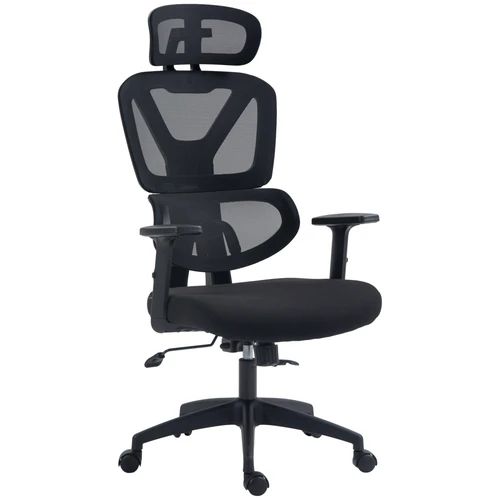 Vinsetto Vinsetto Mesh Office Chair Swivel Desk Chair w/ Adjustable Height Headrest Black - Office Chair