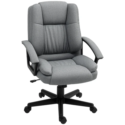HOMCOM Swivel Executive Office Chair Mid Back Chair w/ Arm, Grey by HOMCOM
