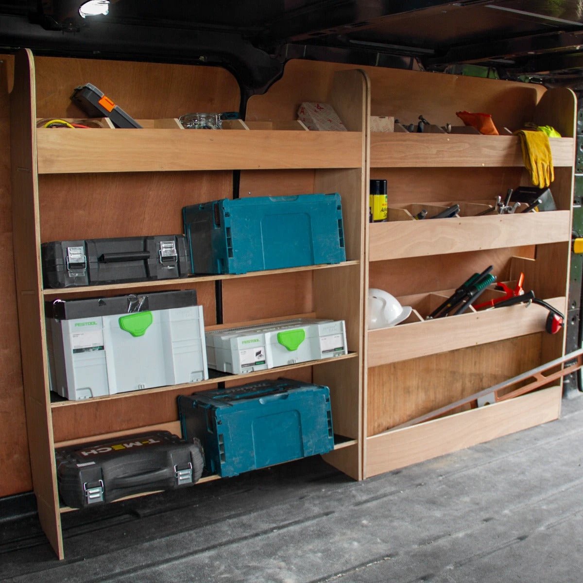 Ford Transit Custom Divider Racking & Toolbox Van Racking by Monster Shop