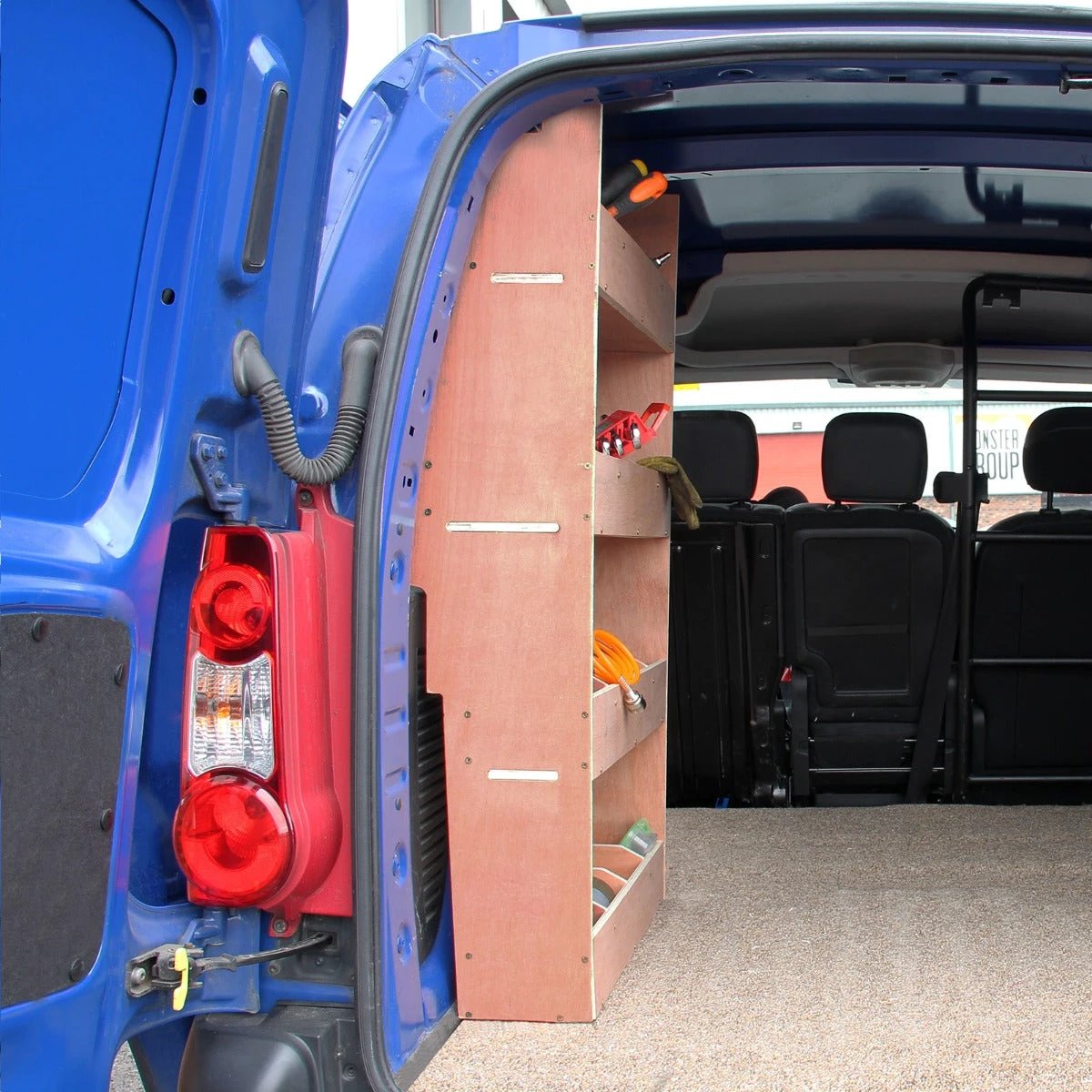 Monster Shop 11sqm Silver Grey Van Lining & Citroen Berlingo Racking Unit -
