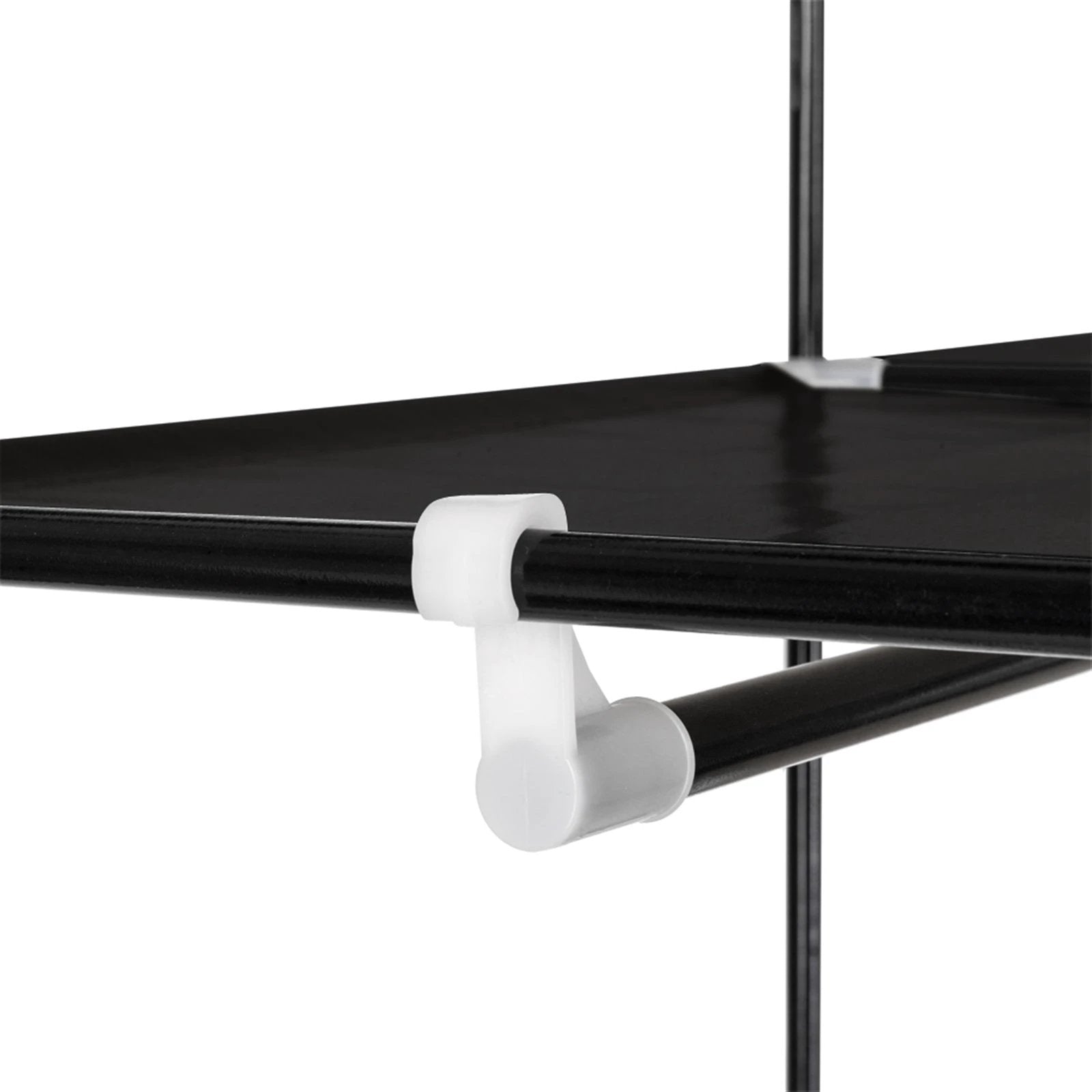 69" Portable Clothes Closet Non-Woven Fabric Wardrobe Double Rod Storage Organizer Black by N/A