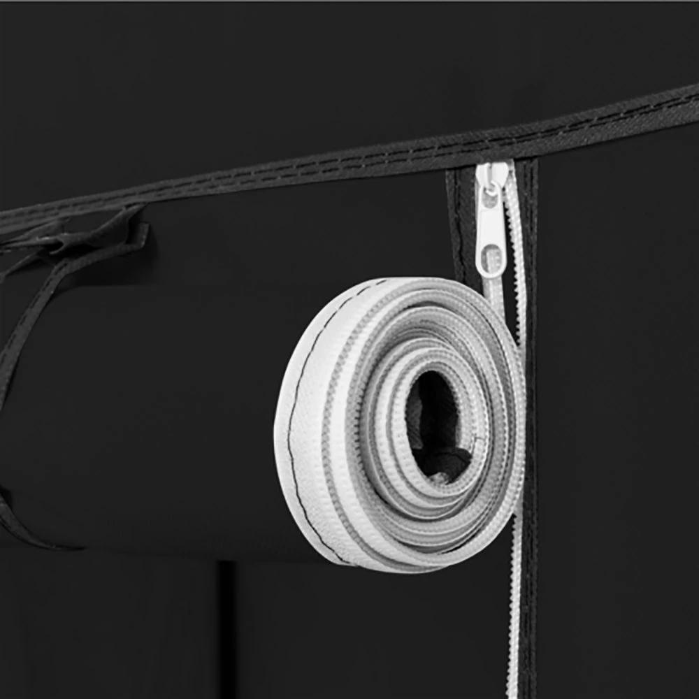 N/A Fabric Canvas Wardrobe Clothes Storage Cupboard Hanging Rail Shelving Practical -