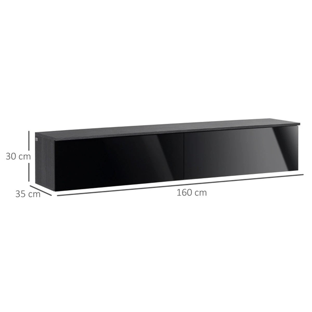 Premium Floating TV Stand 70In High Gloss Cabinets Lounge by N/A