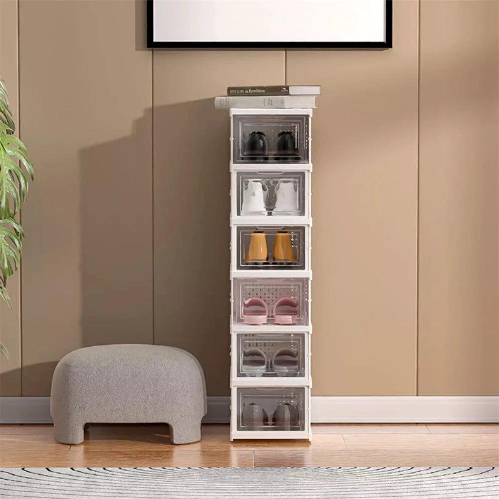 Premium Shoe Storage Box 6-Tier Foldable Family by N/A