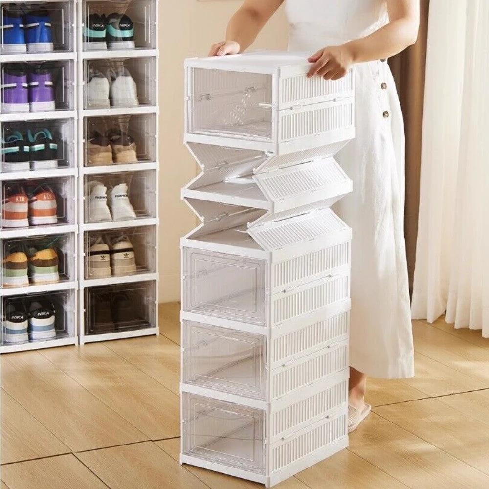 Premium Shoe Storage Box 6-Tier Foldable Family by N/A