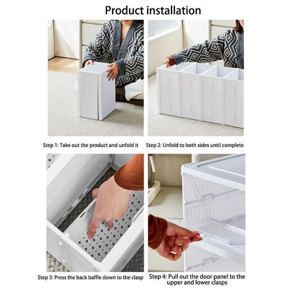Premium Shoe Storage Box 6-Tier Foldable Family by N/A
