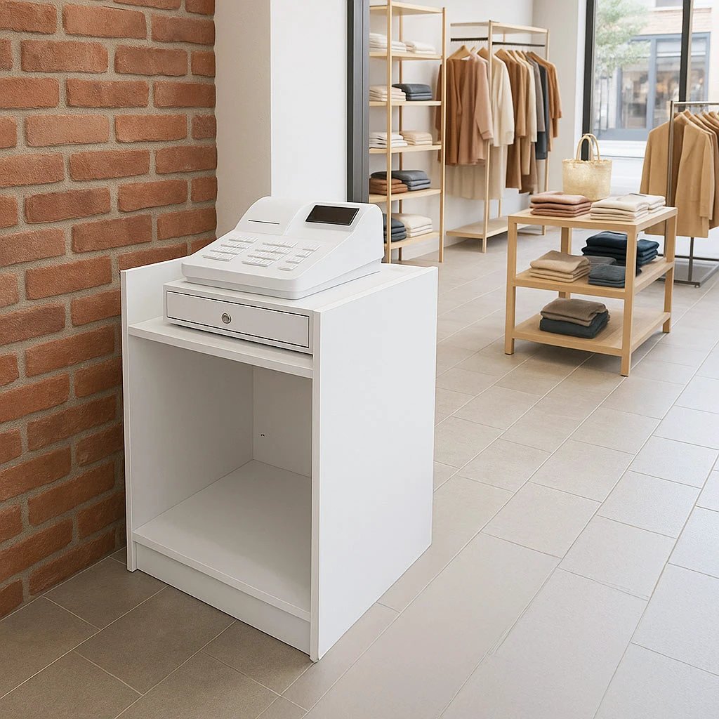 Monster Shop Shop Counter Till Block TB60 - White -