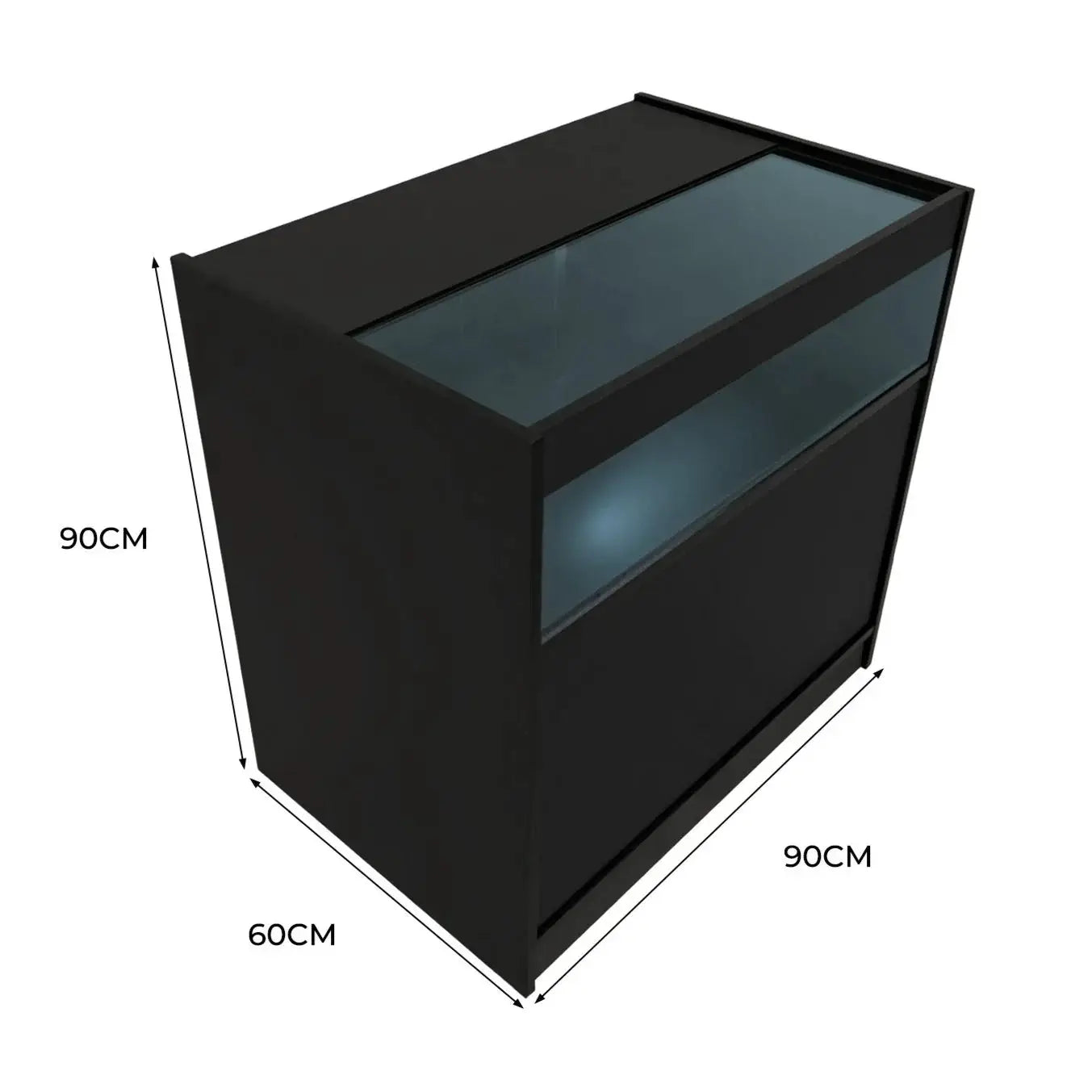 Monster Shop LED Retail Shop Counter B900 - Black -