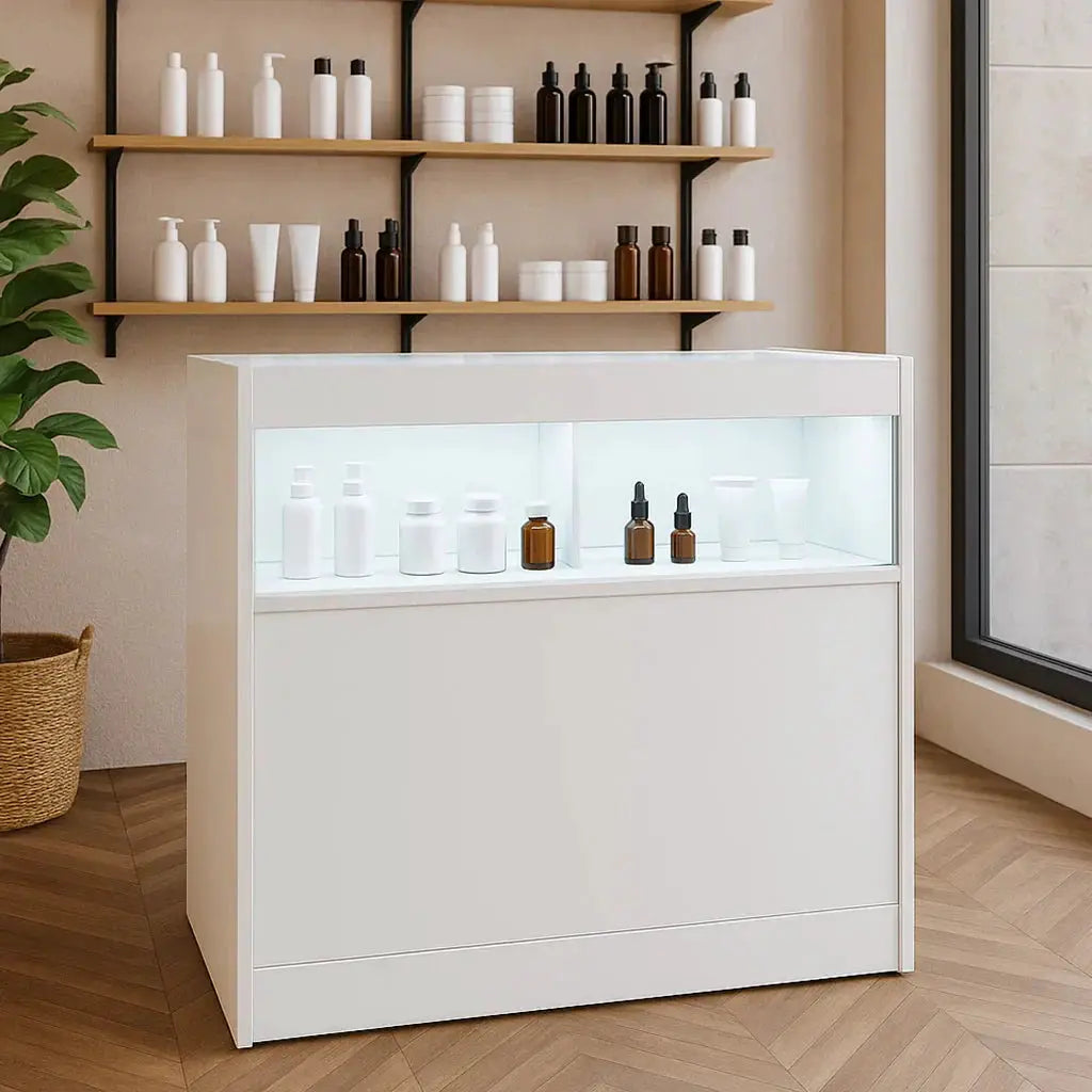 Monster Shop LED Retail Shop Counter B900 - White -