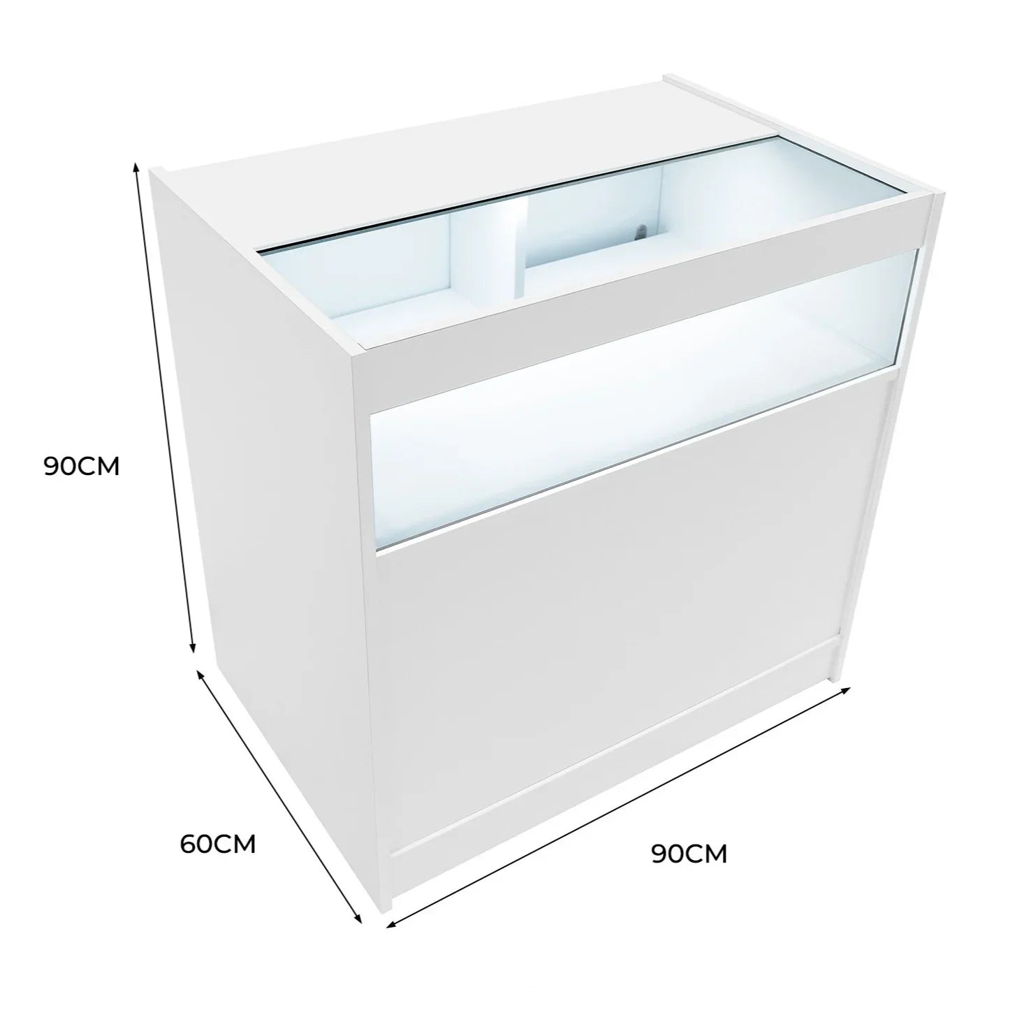 Monster Shop LED Retail Shop Counter B900 - White -