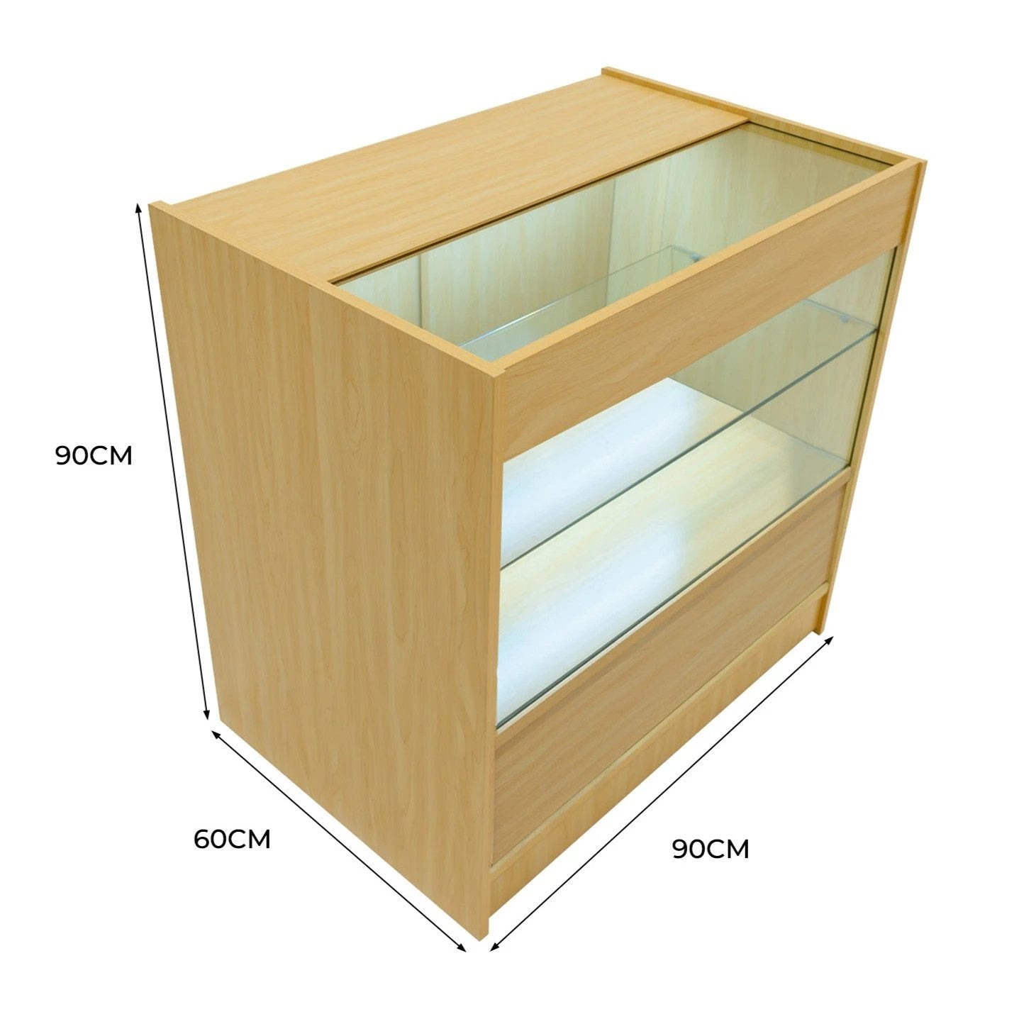LED Retail Shop Counter C900 - Maple by Monster Shop