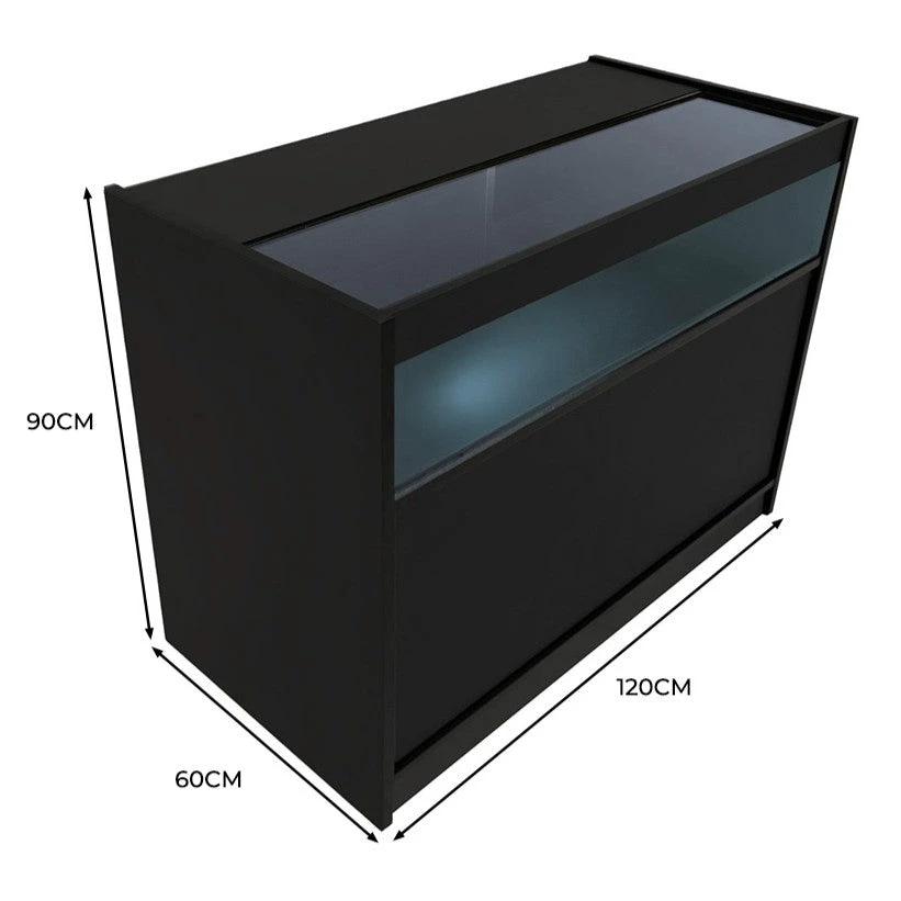 Monster Shop LED Retail Shop Counter B1200 - Black -