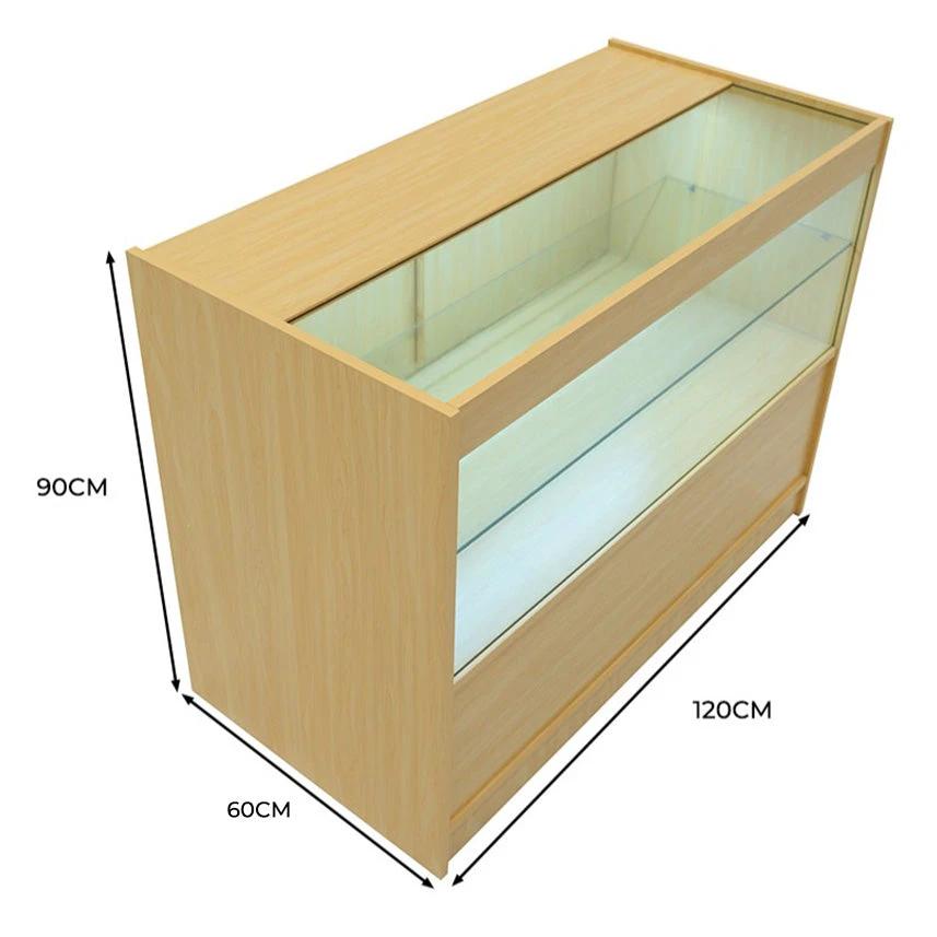 LED Retail Shop Counter C1200 - Maple by Monster Shop