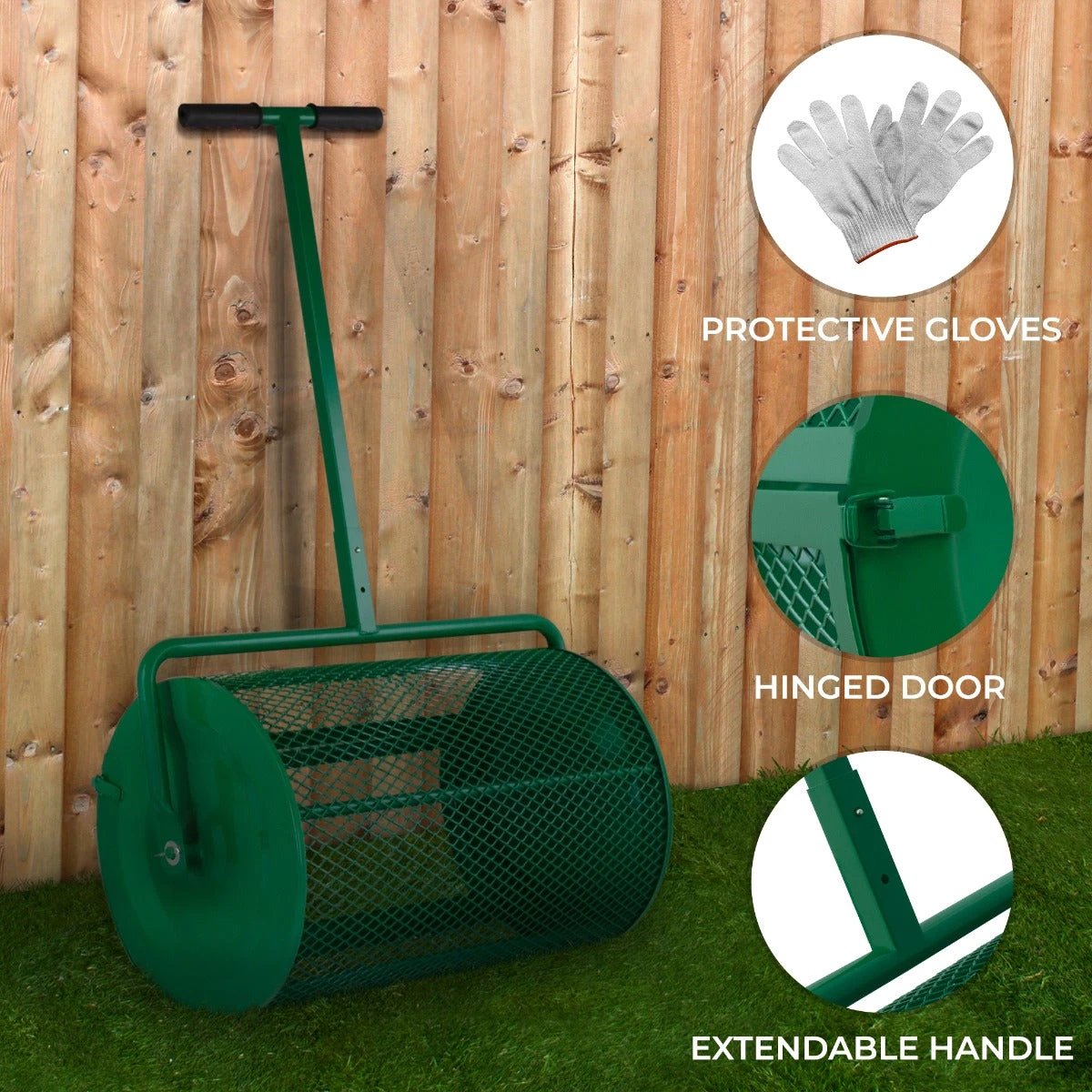 Compost & Peat Moss Spreader - Green by Monster Shop