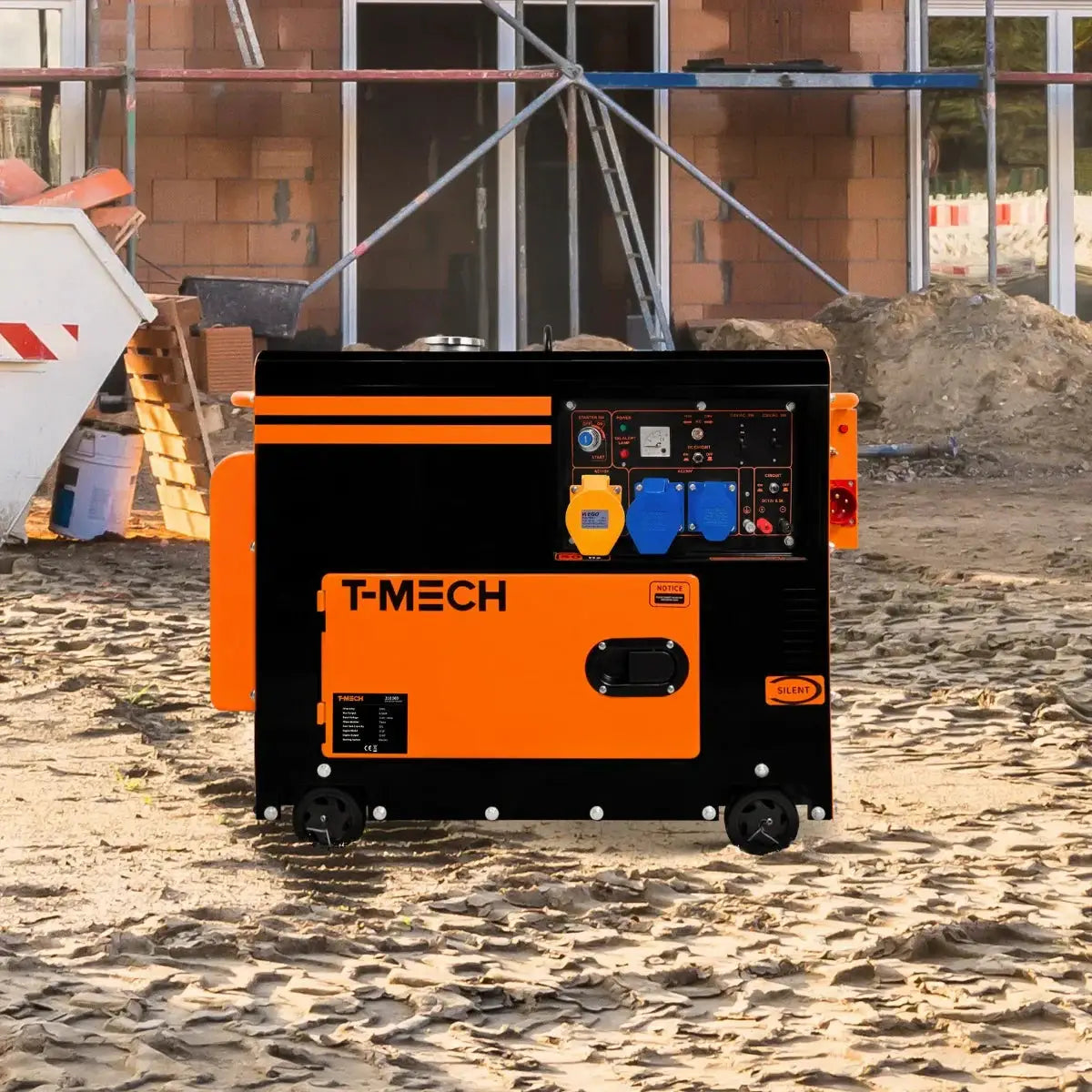 Monster Shop T-Mech Portable Silent Diesel Generator Single Phase 230V -