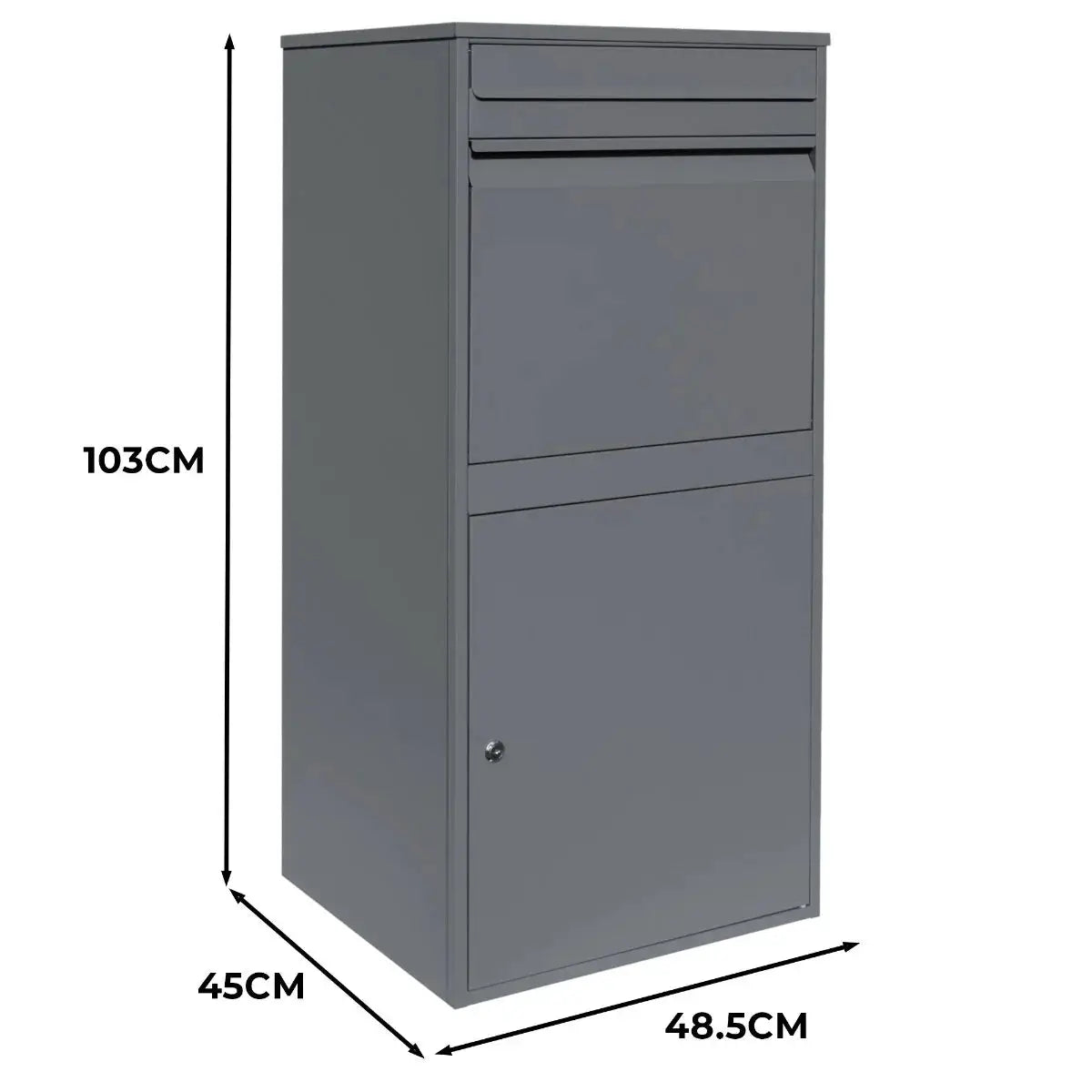 Monster Shop Grey Anti-Theft Parcel Post Box XL -