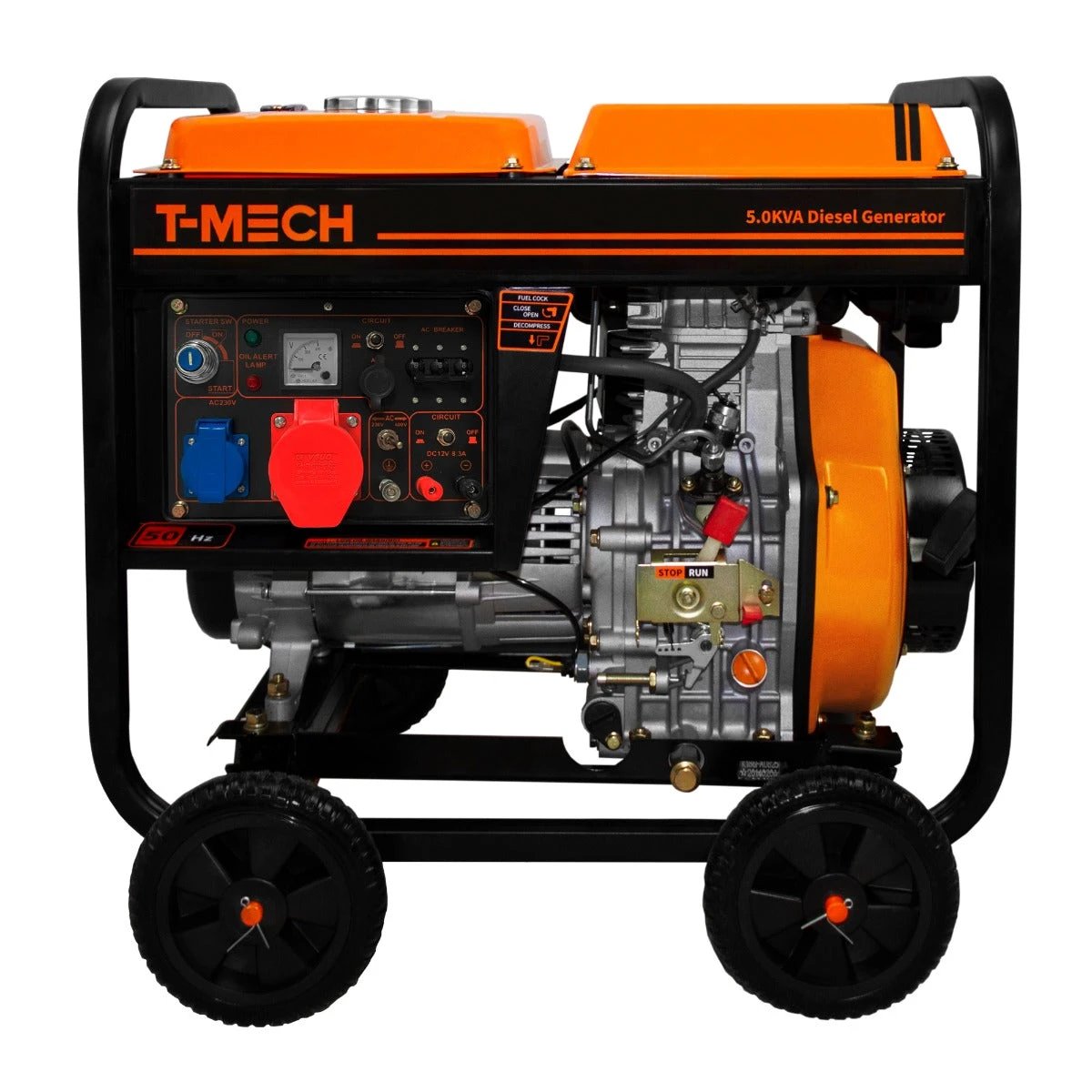 T-Mech 5kVA Portable Diesel Generator Open Frame by Monster Shop