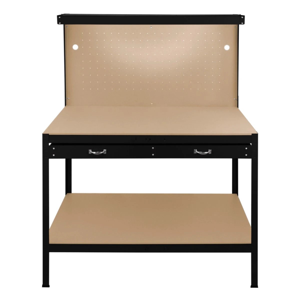 Monster Shop Workbench with Pegboard, Drawer & Light – Black -