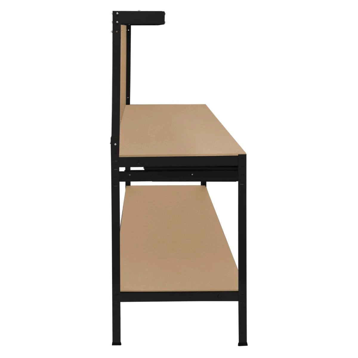 Monster Shop Workbench with Pegboard, Drawer & Light – Black -