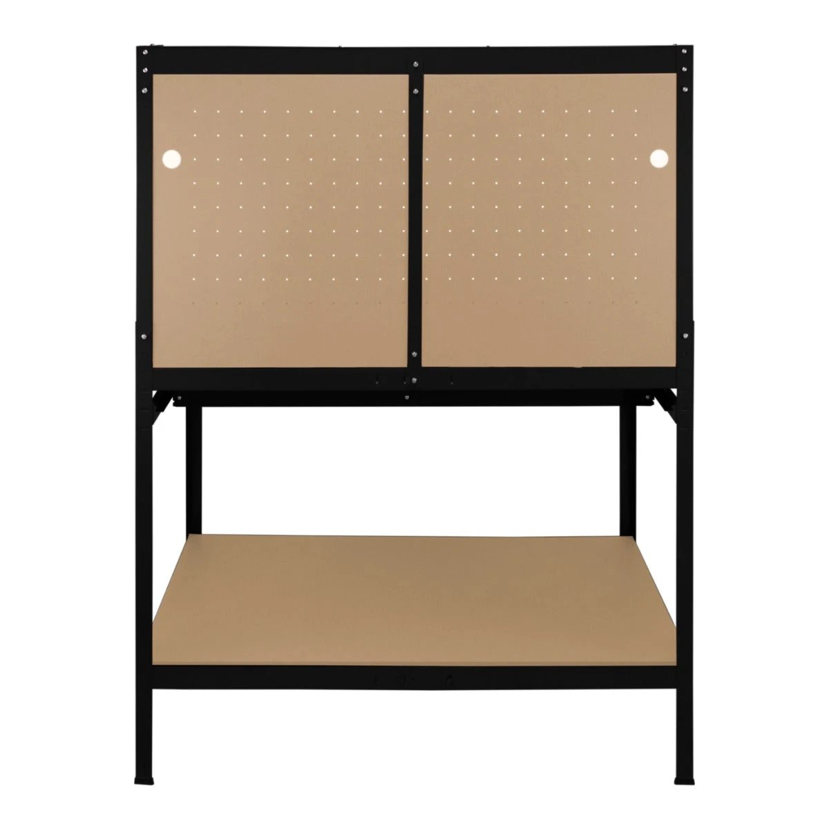 Monster Shop Workbench with Pegboard, Drawer & Light – Black -