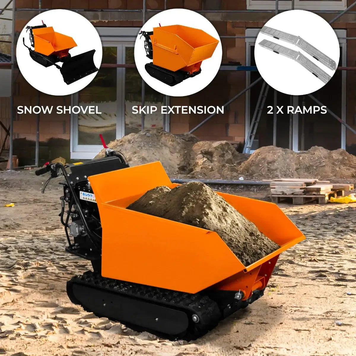 Monster Shop Tracked Mini Dumper Petrol Tipper -