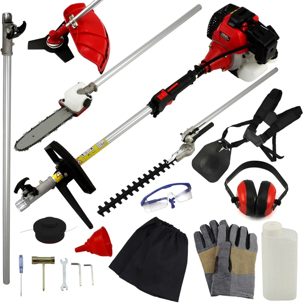 T-Mech 5 in 1 52cc Petrol Garden Cutter Multi Tool by Monster Shop