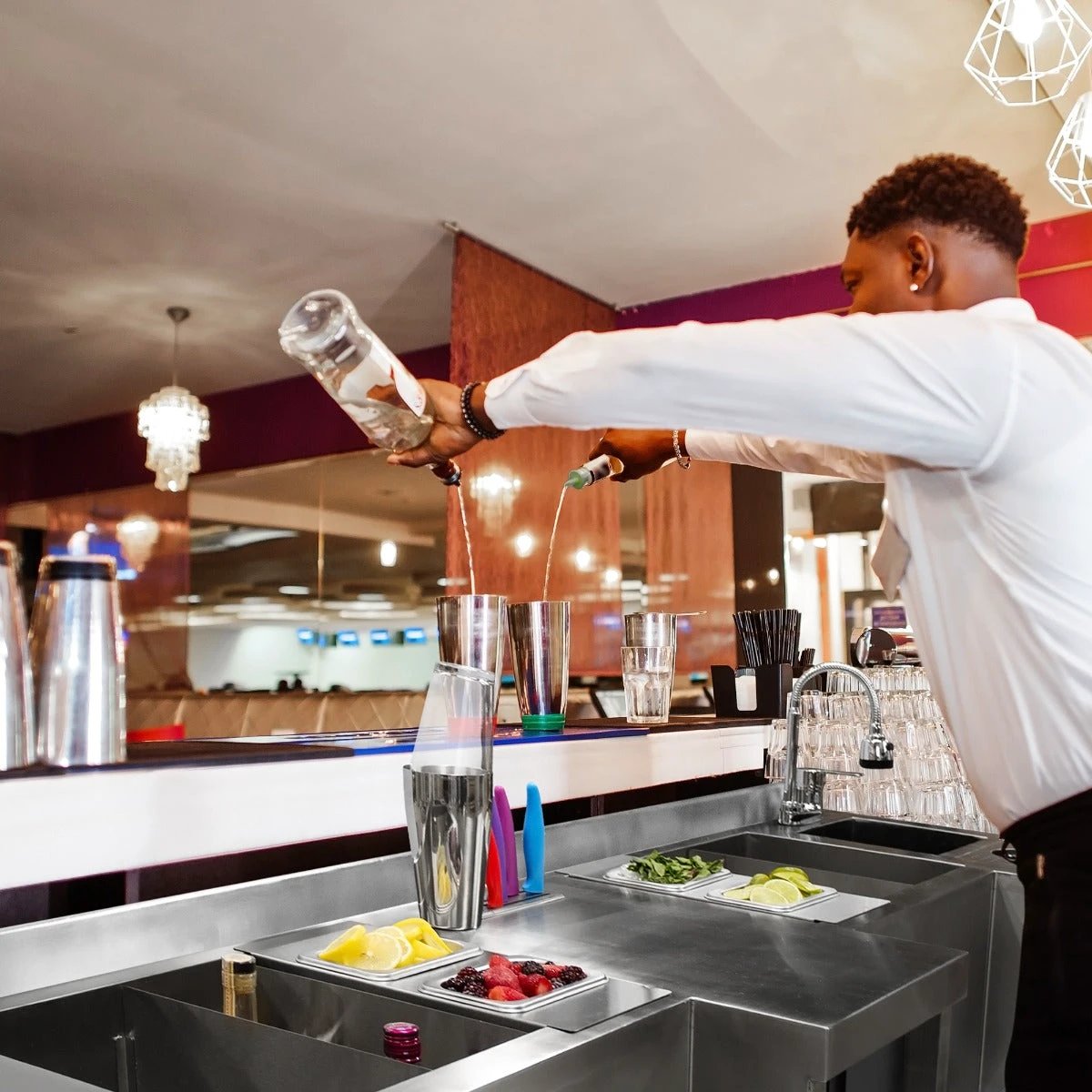 Monster Shop Compact Twin Cocktail Bar Station -