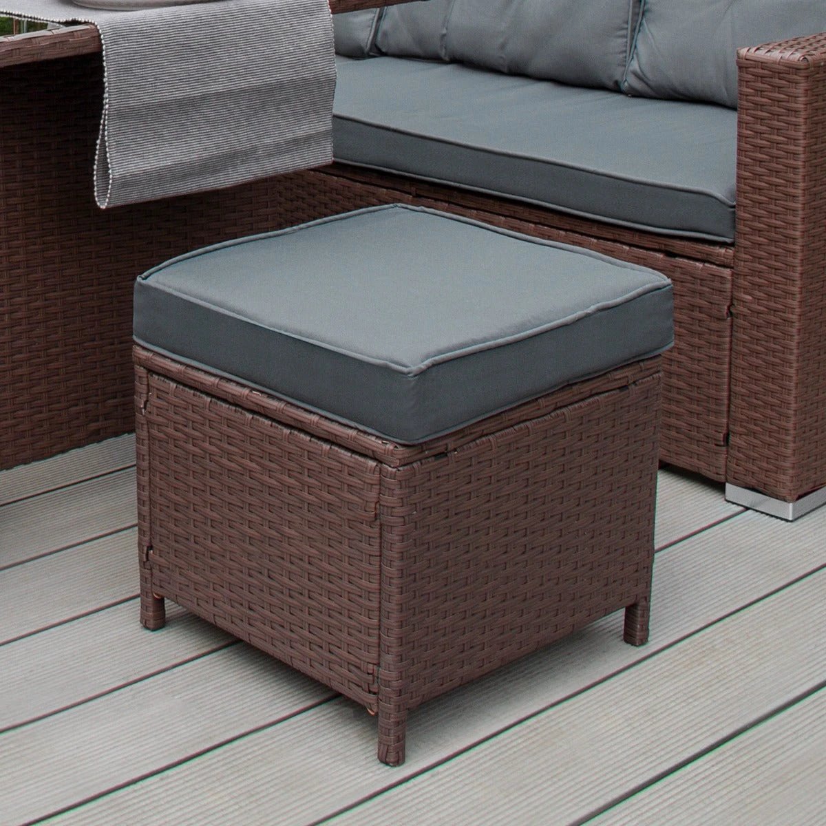 Monster Shop Rattan Corner Set - Brown -