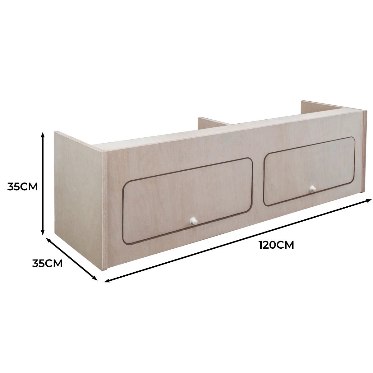 Overhead Camper Cabinet – 120cm x 35cm x 35cm by Monster Shop