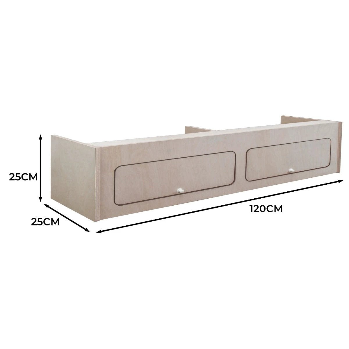 Monster Shop Overhead Camper Cabinet – 120cm x 25cm x 25cm -