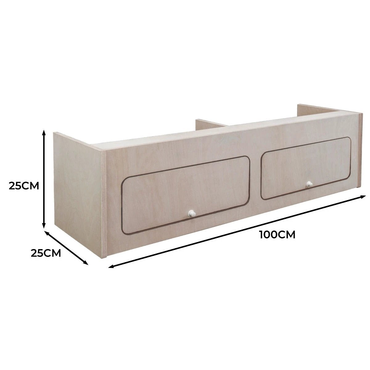 Monster Shop Overhead Camper Cabinet – 100cm x 25cm x 25cm -