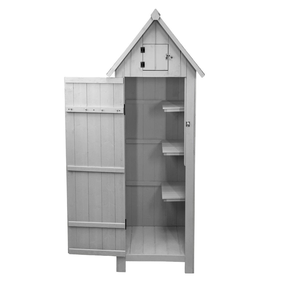 Monster Shop Wooden Garden Shed – Light Grey -