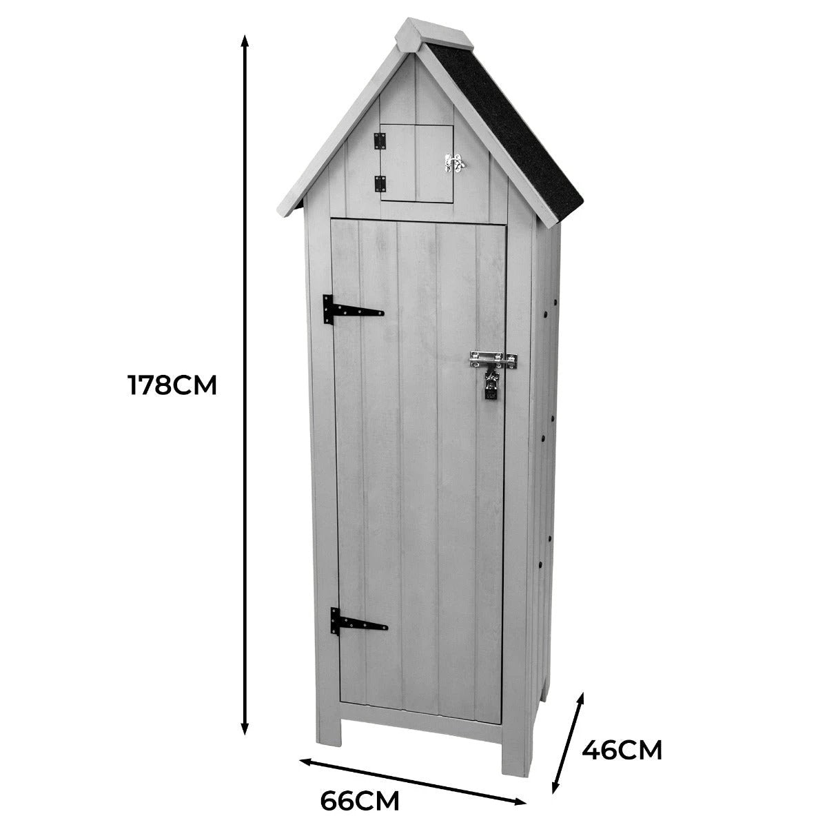 Monster Shop Wooden Garden Shed – Light Grey -