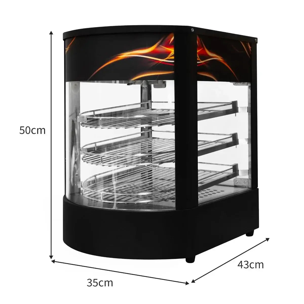 Monster Shop Commercial Food Warmer Glass Pizza Display -