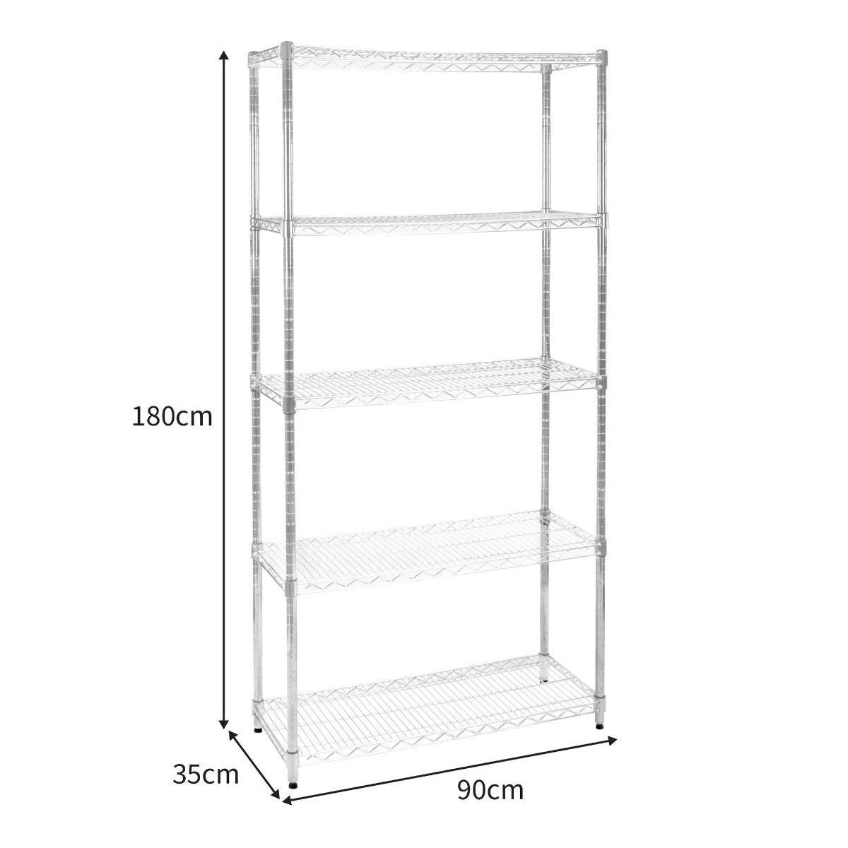 KuKoo Wire Racking - 35cm x 90cm x 180cm by Monster Shop