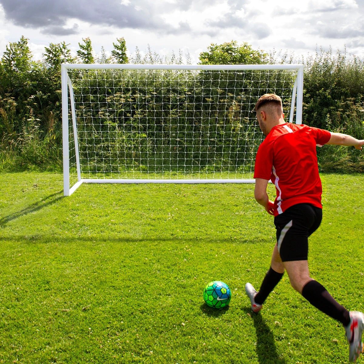 Monster Shop 12 x 6ft Football Goal, Carry Case and Target Sheet -