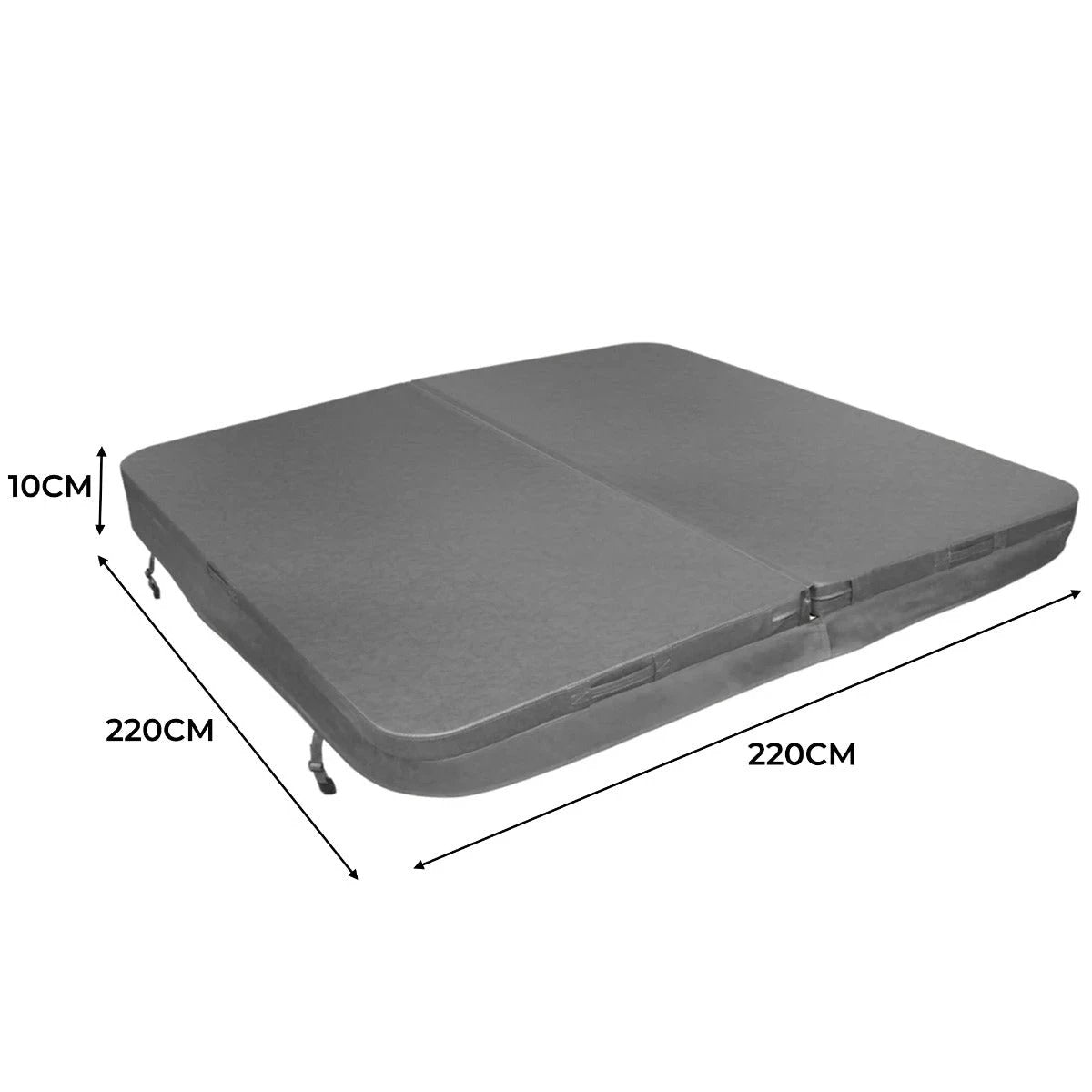 Monster Shop 2.2m Hot Tub Spa Cover - Grey -