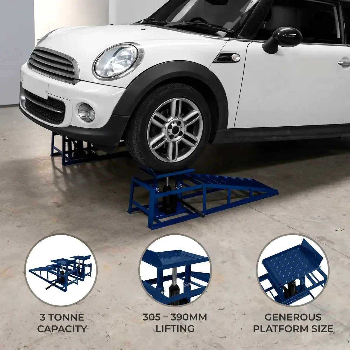 Monster Shop Hydraulic Car Ramps - 3 Tonne -