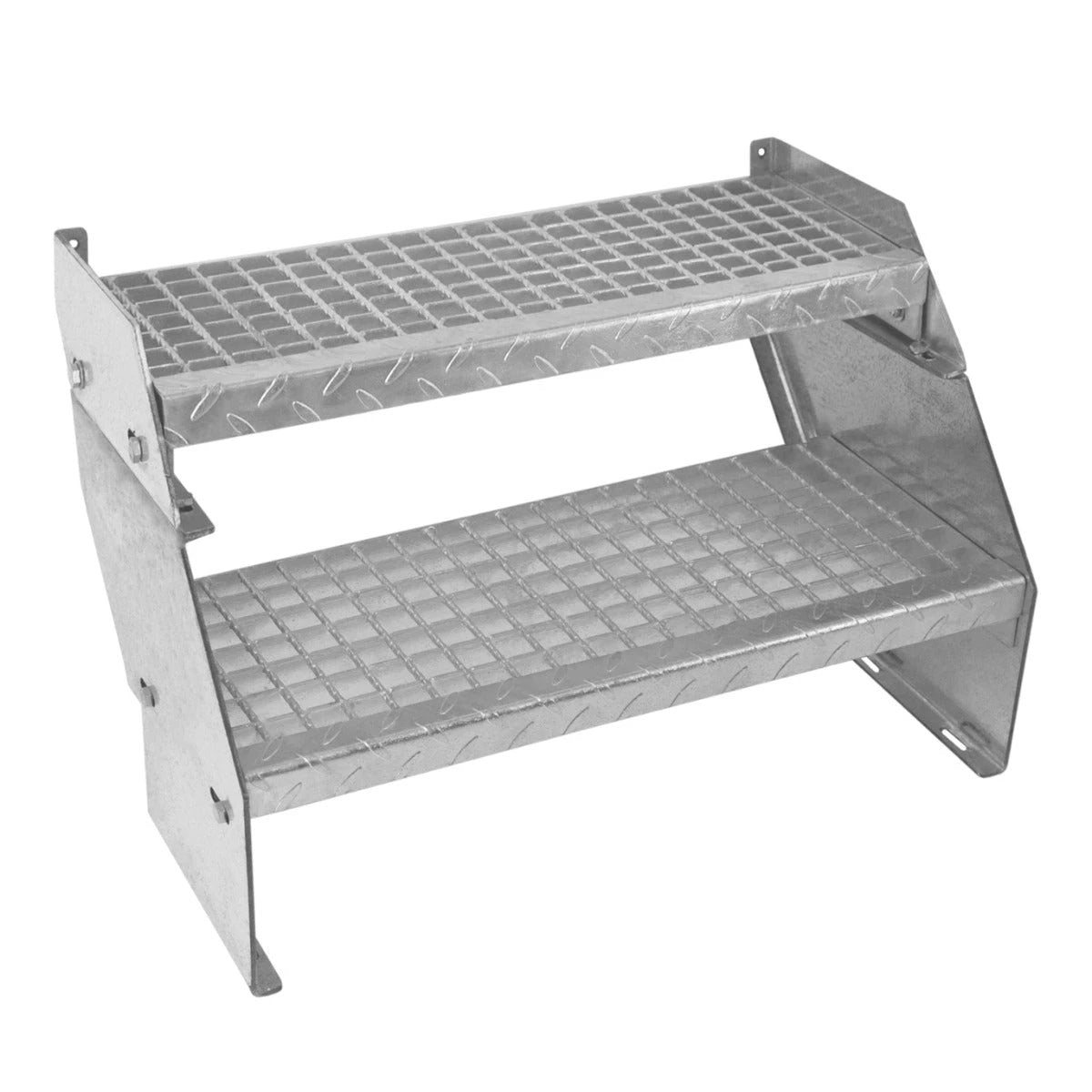 Adjustable 2 Section Galvanised Staircase - 600mm Wide by Monster Shop
