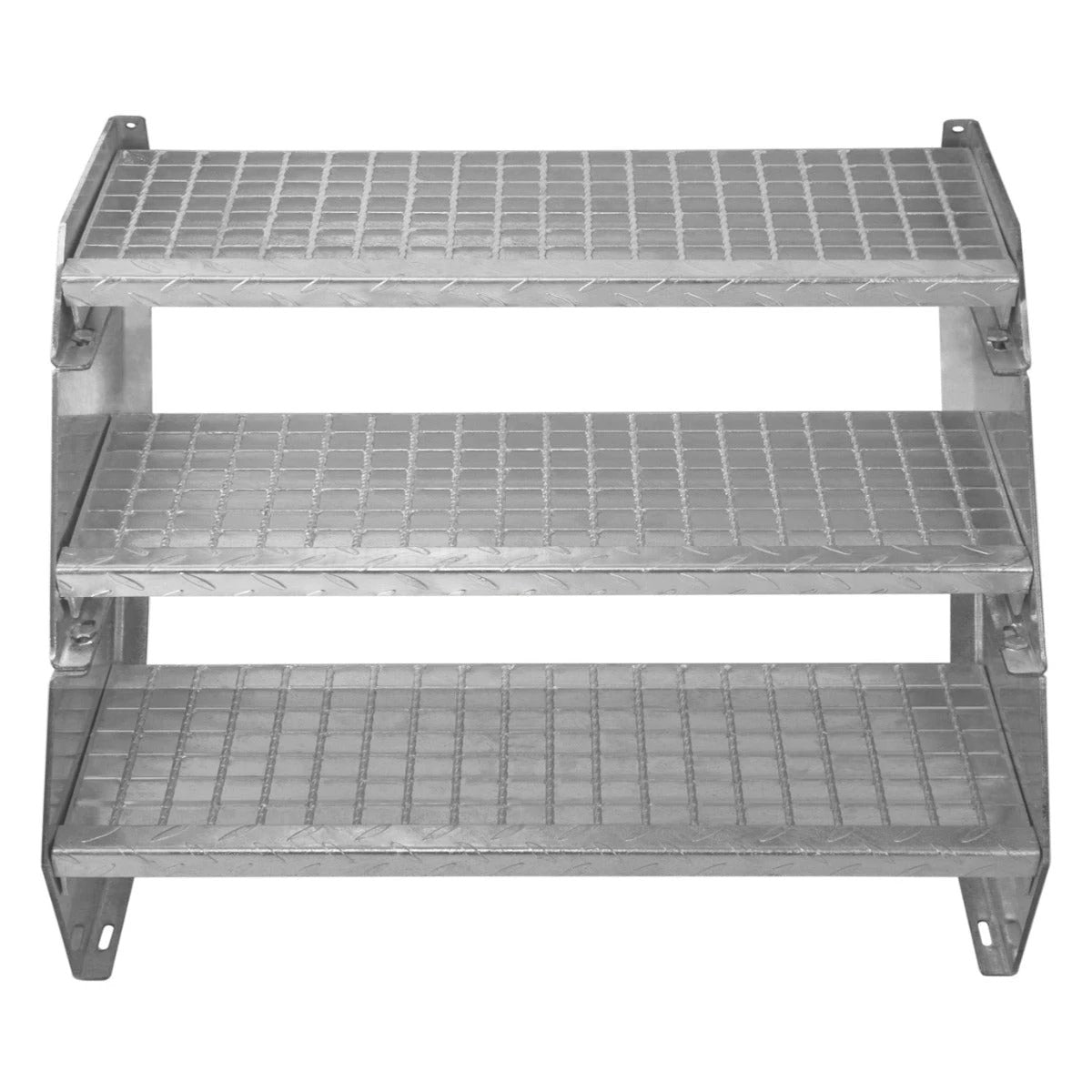 Monster Shop Adjustable 2 Section Galvanised Staircase - 900mm Wide -